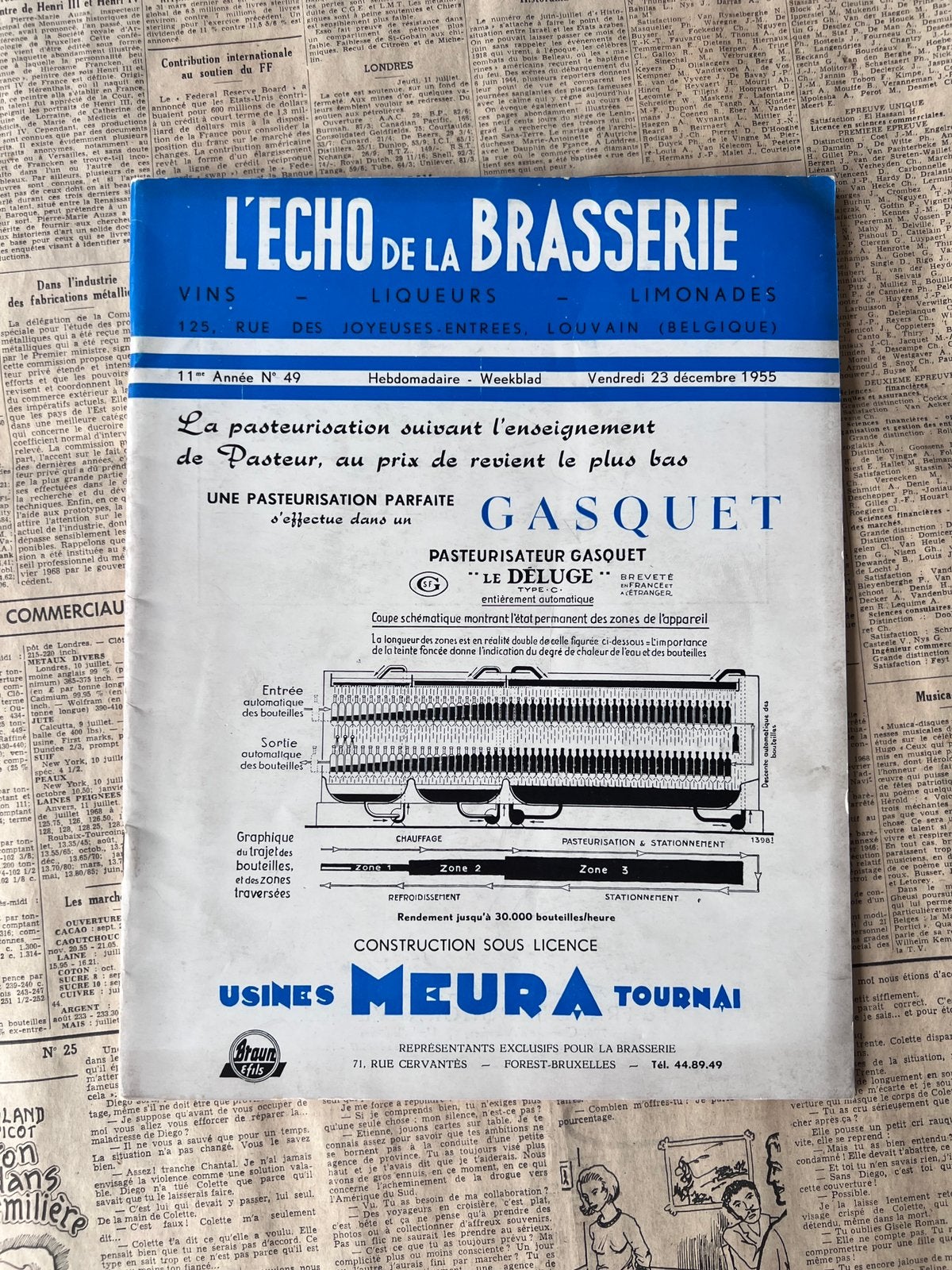 Ancien magazine L’Écho de la Brasserie 1955, Enlèvement ou Envoi