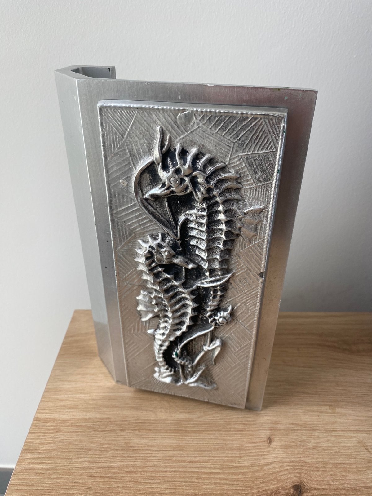 Alu deurgreep met zeepaardjes, Antiek en Kunst, Ophalen of Verzenden