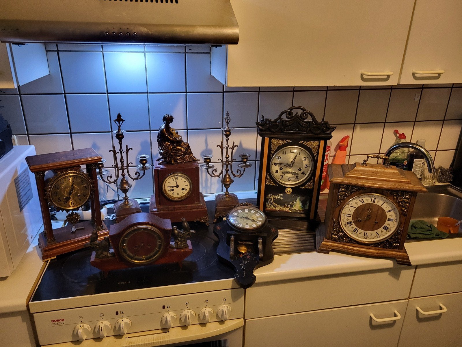 lot klokken 6 stuks, Antiek en Kunst, Ophalen