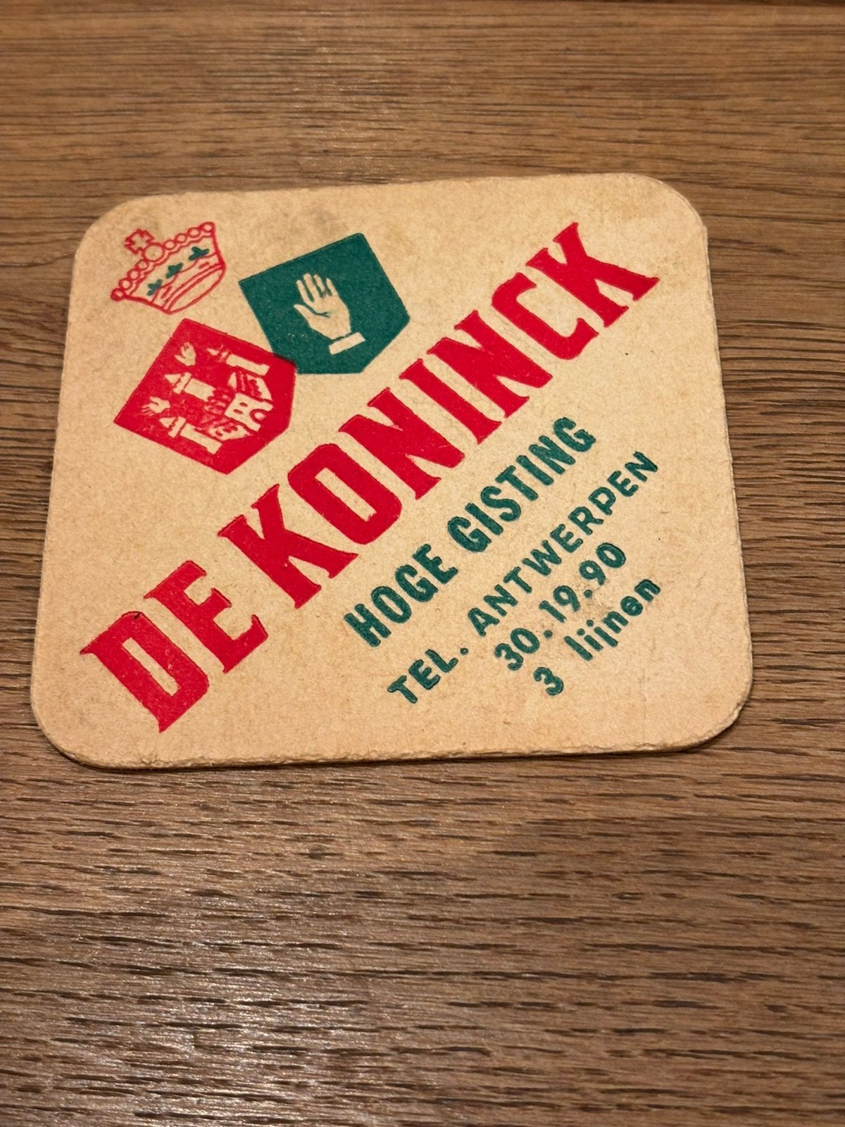 De Koninck, Collections, Enlèvement ou Envoi, Sous-bock, De Koninck