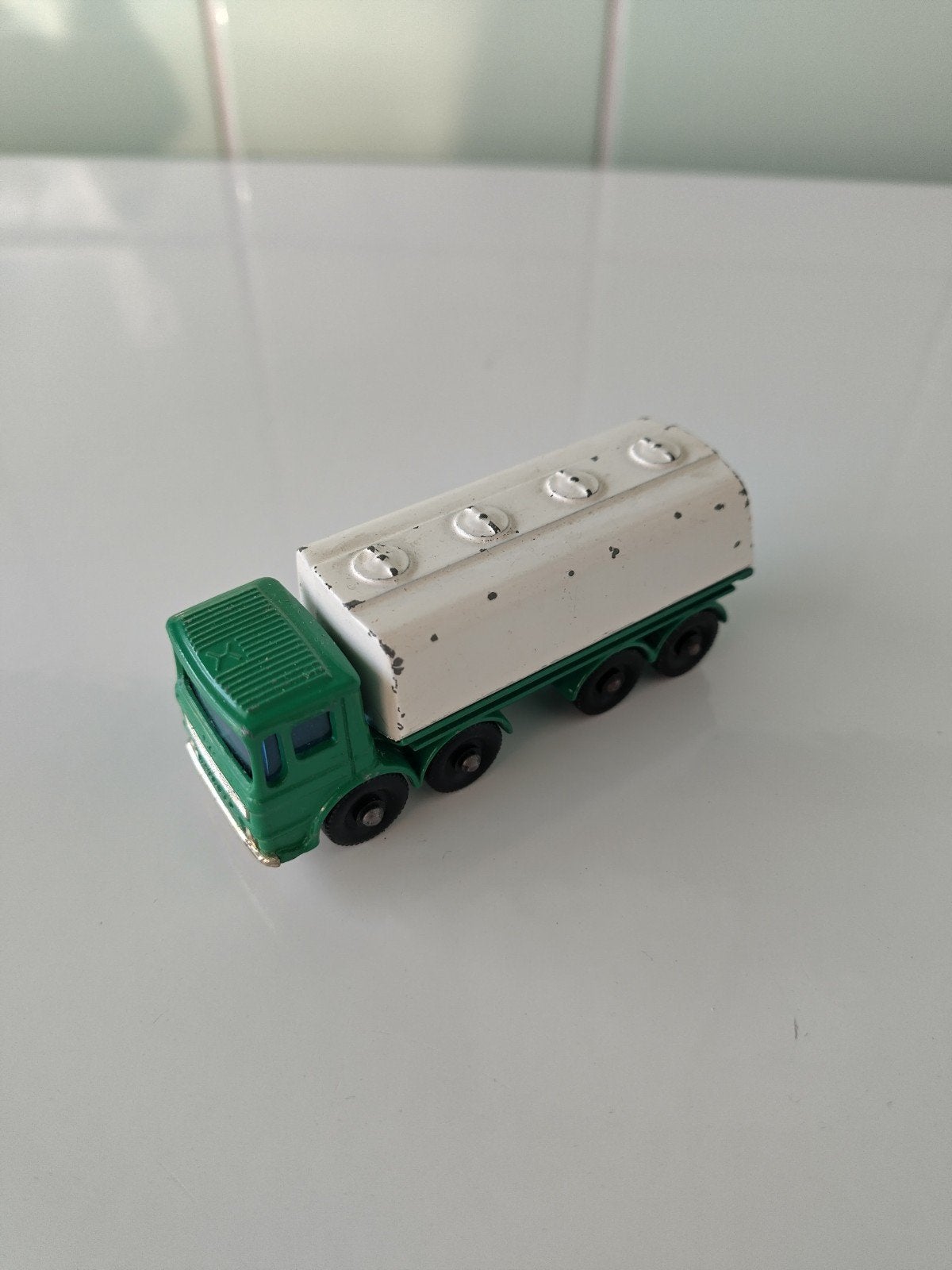 Vintage Lesney Citern Truck AFHALING LEES BESCHRIJVING, Enlèvement, Utilisé, Bus ou Camion, Lesney