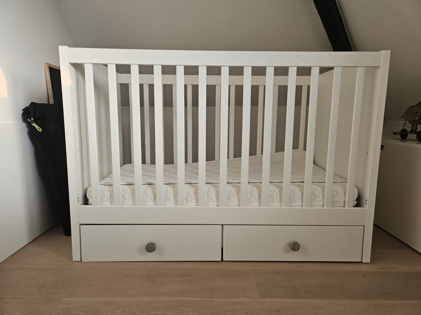 Babybedje ikea wit met matras, Ophalen, Matras