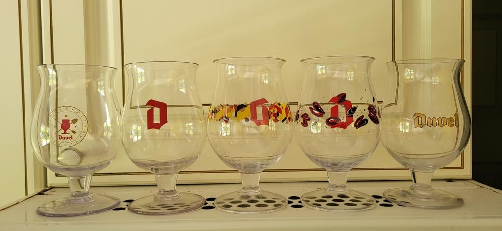 5 verschillende Duvel Tritan glazen, Verzamelen, Biermerken, Ophalen of Verzenden, Duvel