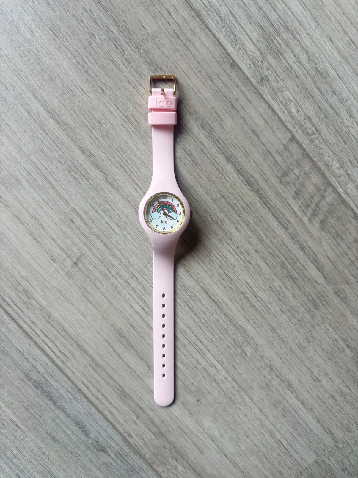 Ice watch regenboog horloge, Ophalen, Zo goed als nieuw, Roze, Meisje