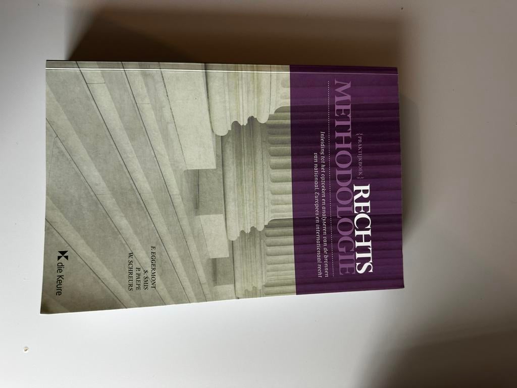 Pieter Paepe - Praktijkboek rechtsmethodologie 2022, Enlèvement ou Envoi, Pieter Paepe; Wim Schreurs; Stefaan Smis; Frederic Eggermont