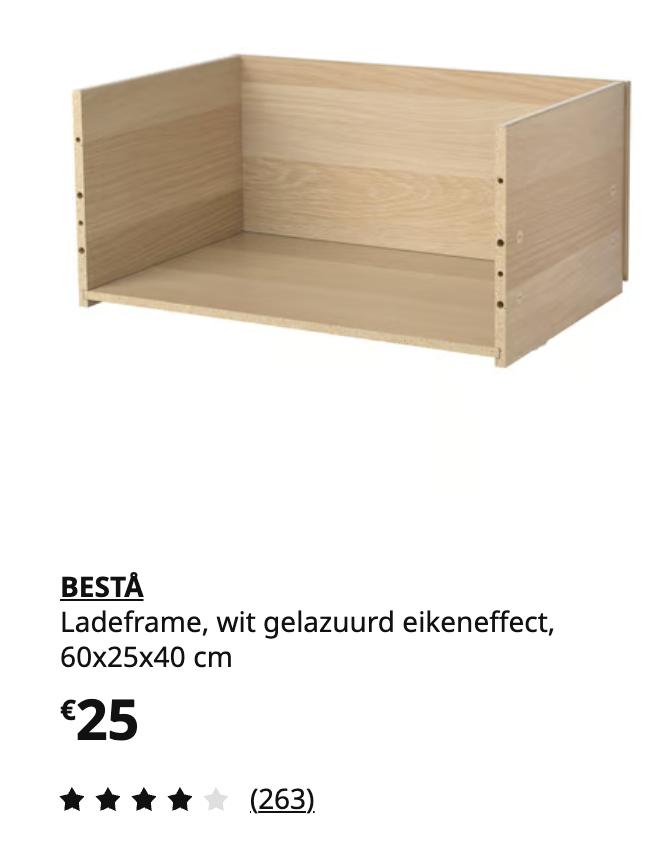 IKEA Besta (HELFT van de prijs!!): lades + fronten + rails, Ophalen, Zo goed als nieuw