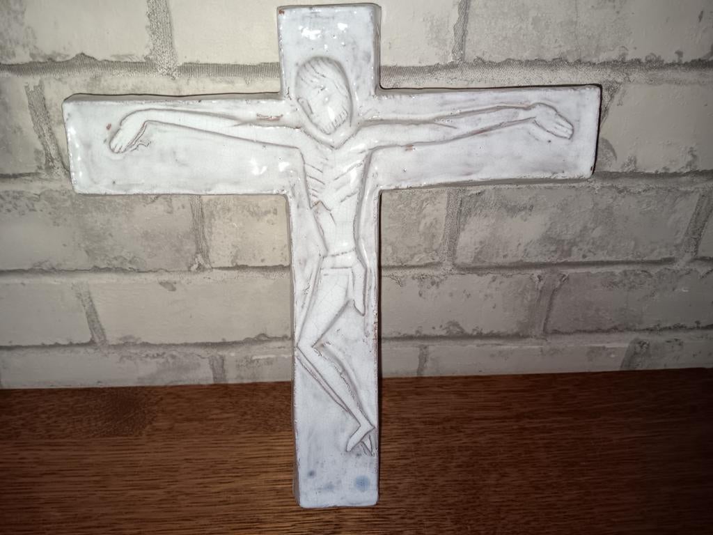 Keramiek kruis., Verzamelen, Ophalen of Verzenden