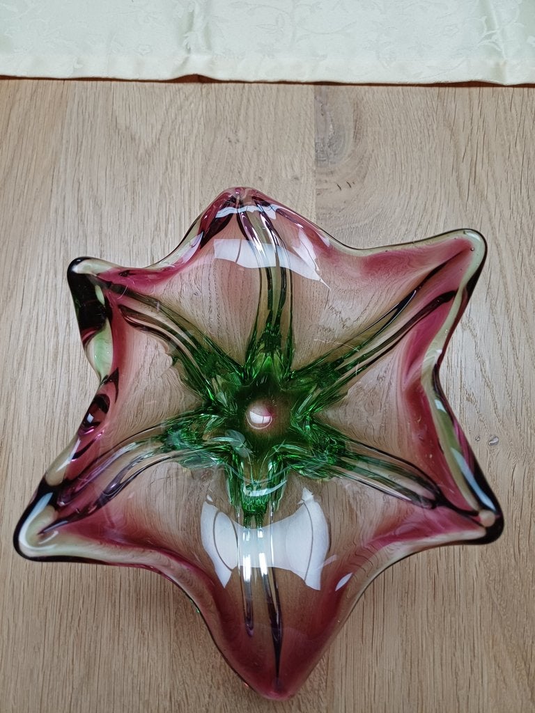 kristal murano schaal L 23 cm op 15 cm in prima staat, Ophalen