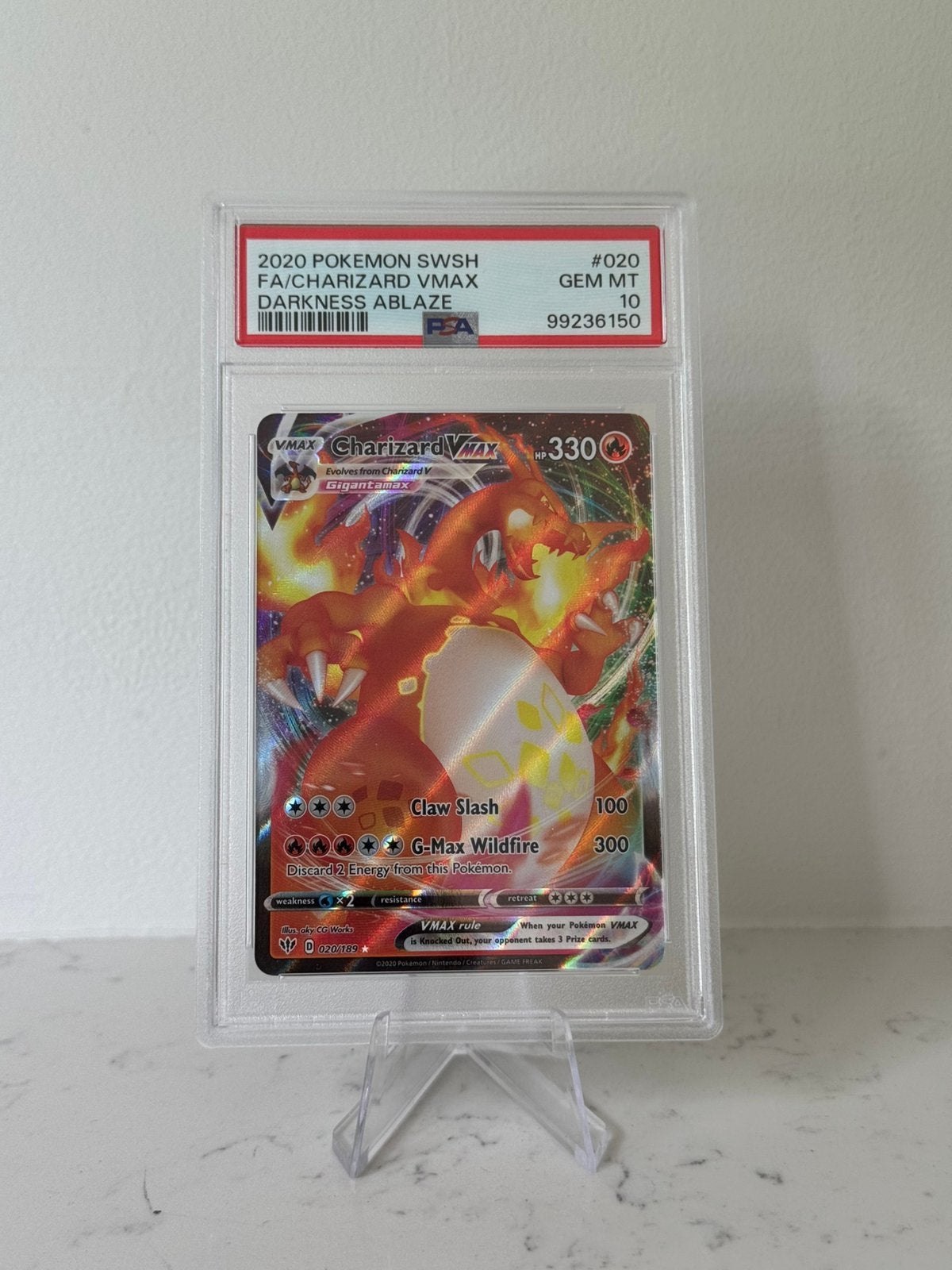 FA Charizard VMAX SWSH Darkness Ablaze 020, Enlèvement ou Envoi, Neuf, Autres types, Foil