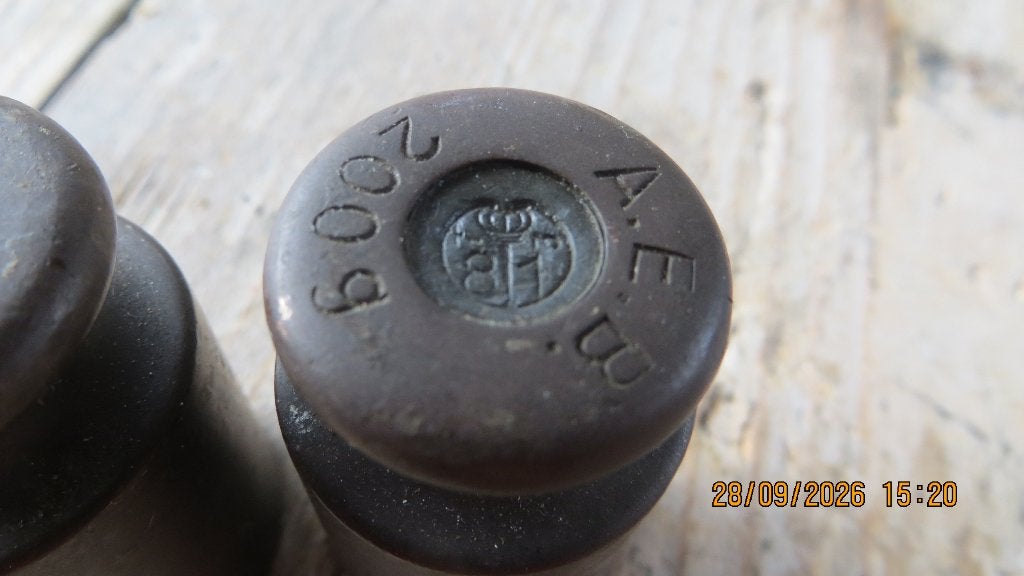 Poids anciens en laiton A.E. B., Antiquités & Art, Enlèvement ou Envoi, Cuivre