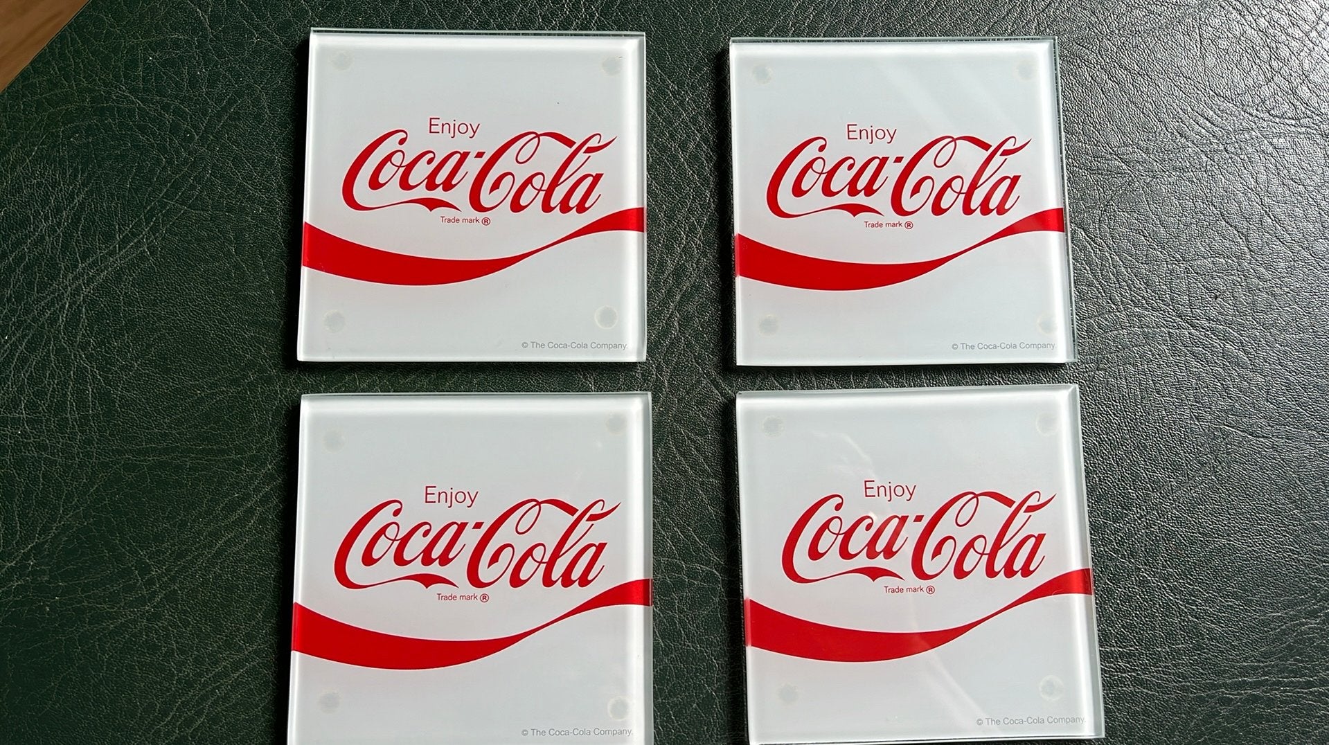 Coca-Cola : glazen onderzetters 4 X, Enlèvement ou Envoi