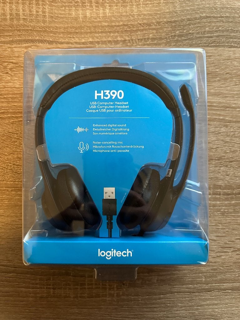 Logitech Koptelefoon-Headset H390 (nieuw), TV, Hi-fi & Vidéo, Neuf, Enlèvement ou Envoi, Logitech, Noir