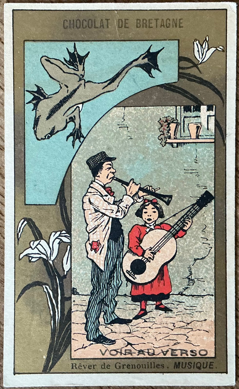 CHOCOLATE DE BRETAGNE/ancienne carte publicitaire, Enlèvement ou Envoi, Utilisé, Autres types