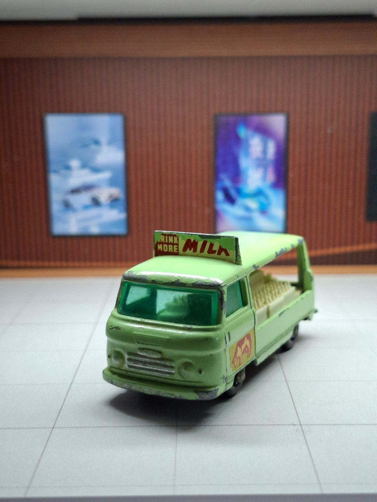 Matchbox Lesney No. 21 Commer Bottle Float (melkwagen) uit h, Ophalen of Verzenden, Gebruikt, Overige typen, Overige merken