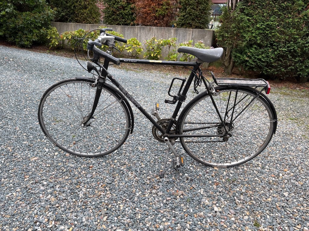 retro fiets Peugeot te koop, Gebruikt, Velgrem, Versnellingen, Ophalen
