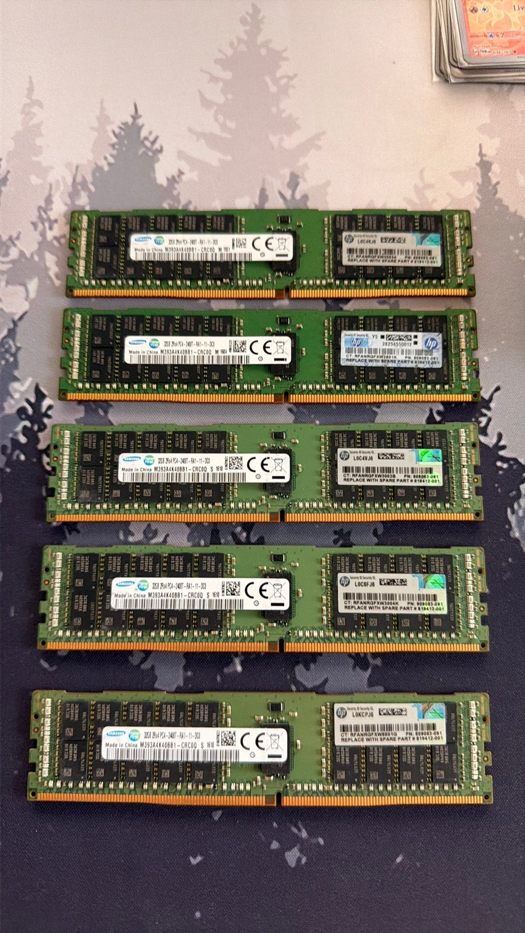 5 x 32 Go de RAM pour serveur DDR4 ECC Samsung, 32 GB, Enlèvement ou Envoi, DDR4, Serveur