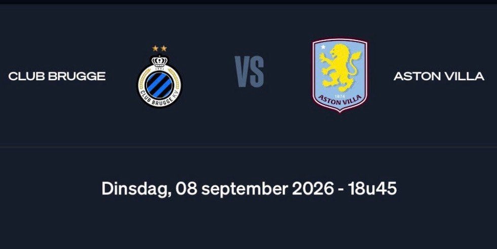 Club Brugge - Aston Villa, Tickets en Kaartjes