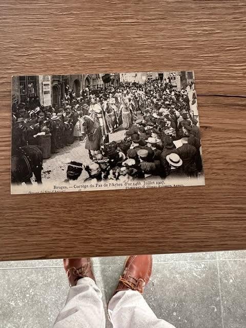 carte postale carte postale Bruges cortège pas l'abre d'or, Enlèvement ou Envoi, 1980 à nos jours, Non affranchie, Flandre Occidentale