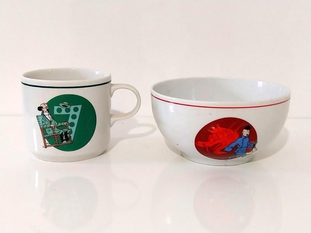 1 tasse et 1 bol TINTIN, Enlèvement ou Envoi, Tintin