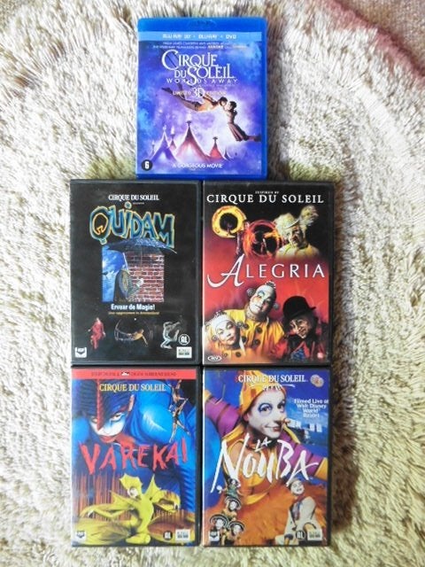 Cirque Du Soleil Dvd/Blu Ray pakket (5 Titels), Enlèvement ou Envoi, Comme neuf, Concert