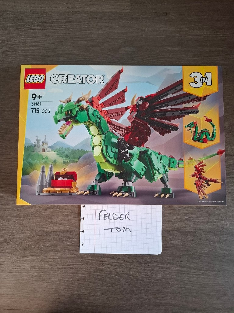 Lego Creator 3in1 middeleeuwse draak nieuw, Lego, Nieuw, Ophalen of Verzenden, Creator