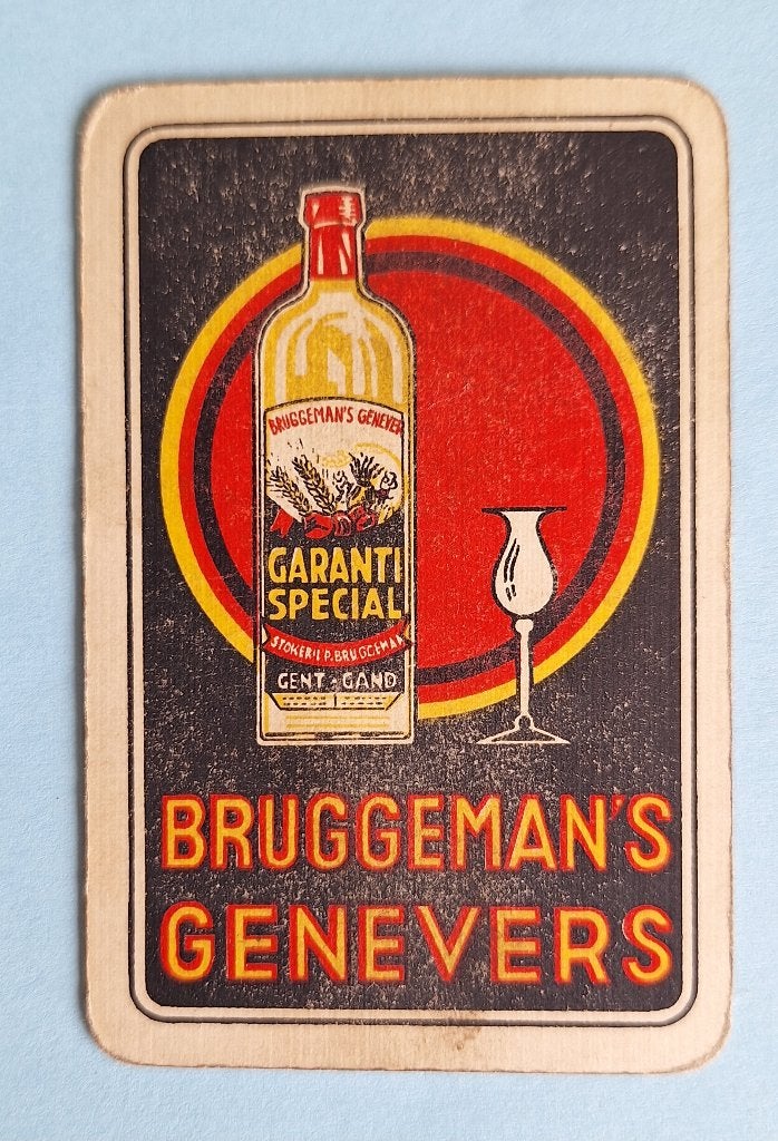 Speelkaart Bruggeman genevers 3_Gent_zwart rood_295, Ophalen of Verzenden, Gebruikt
