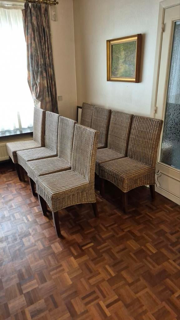 8 Rieten rotan eetkamerstoelen, Enlèvement