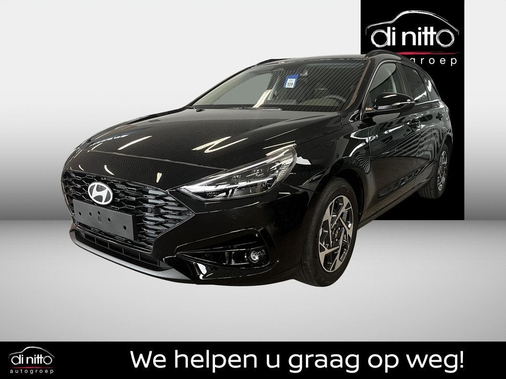 Hyundai i30 Wagon 1.6 T-GDI Techno 7-DCT, Auto's, Stof, 4 cilinders, Zwart, Bedrijf