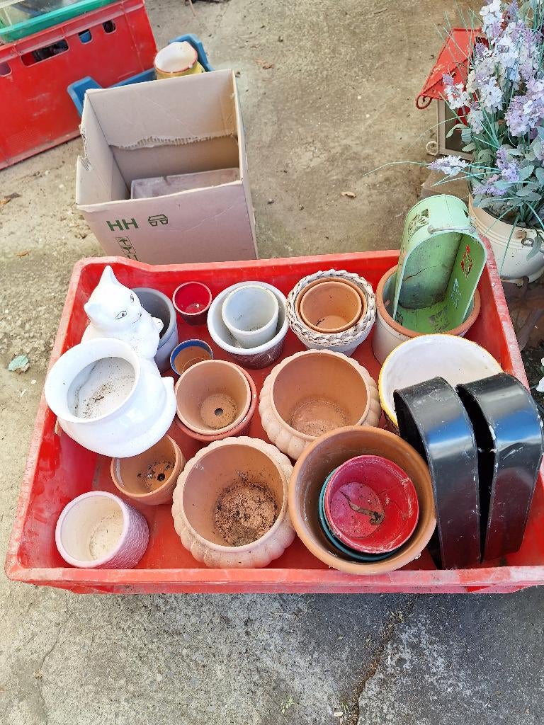 Lot de pots pour plantes divers., Jardin & Terrasse, Pots de fleurs, Enlèvement, Utilisé, Métal, Intérieur