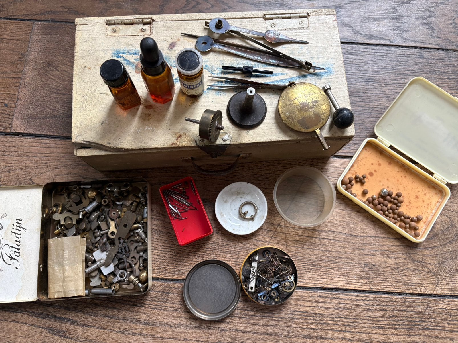Set onderdelen voor horloge, klok, zakhorloge, Ophalen of Verzenden