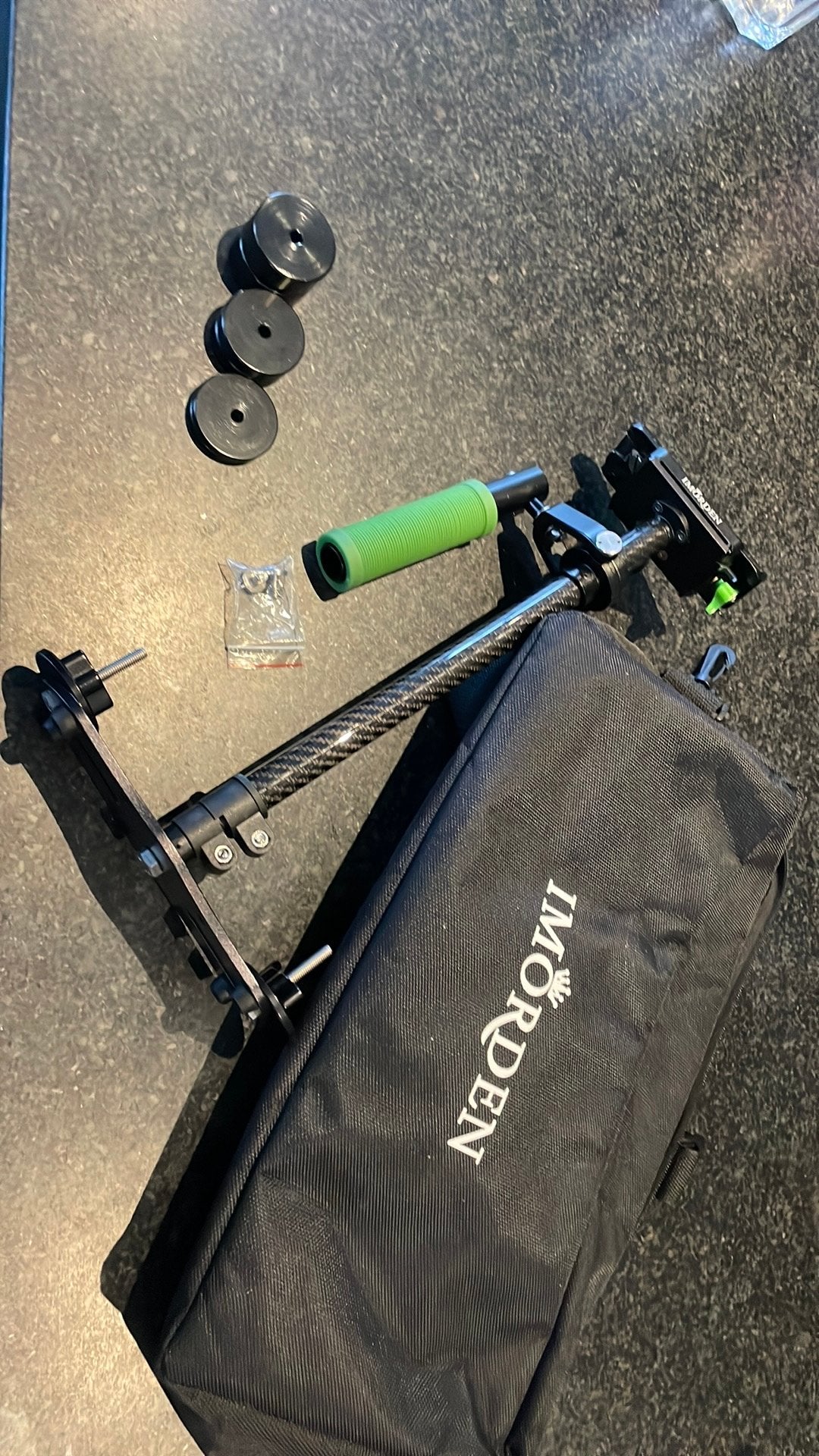 IMORDEN S-60c Carbon Handheld Camera Stabilizer, Audio, Tv en Foto, Ophalen of Verzenden, Zo goed als nieuw, Balhoofd
