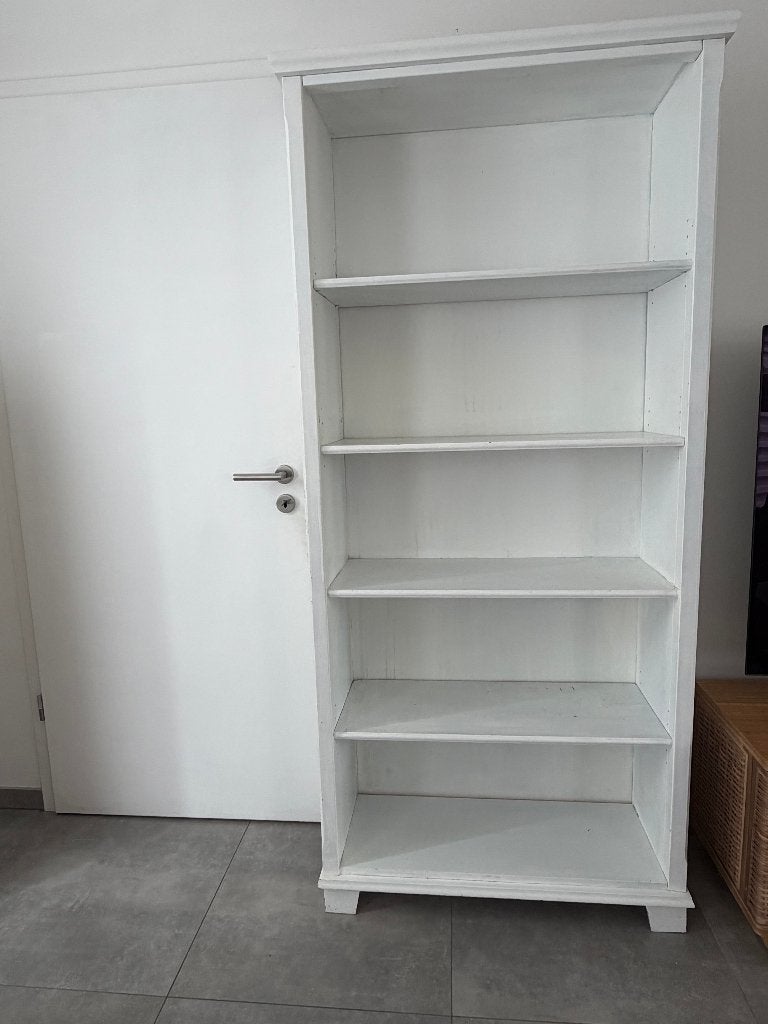 IKEA HEMNES Bibliothèque, teinté blanc, 90x197 cm PIN MASSIF, Enlèvement, Utilisé, IKEA, Bois