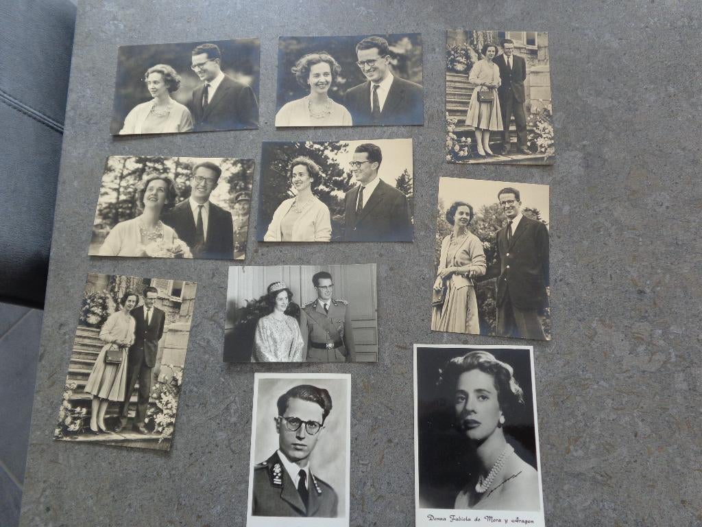 10 anciennes photos N et B Baudouin et Fabiola, Enlèvement