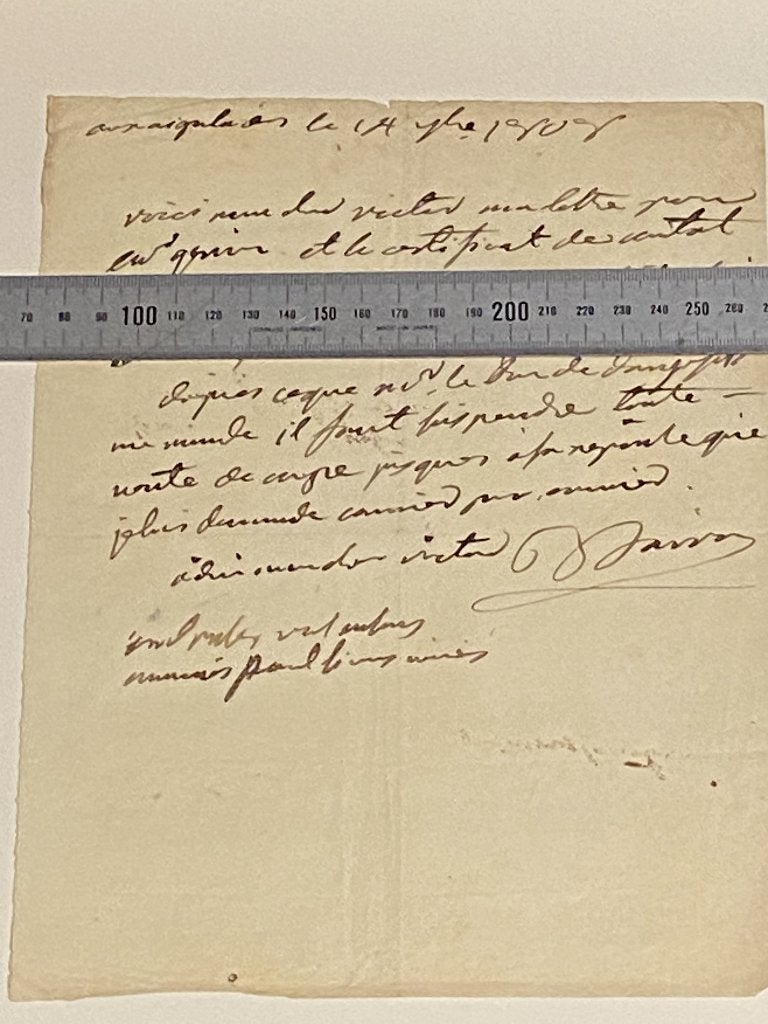PAUL de BARRAS lettre brief Empire révolution Française 1808, Antiquités & Art, Antiquités | Livres & Manuscrits, Enlèvement ou Envoi