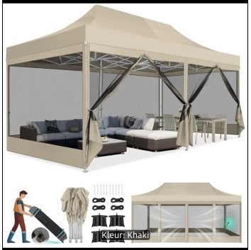 easy-up tent 6x3meter, nieuw in doos, Ophalen, Opvouwbaar, Partytent, Minder dan 4 meter