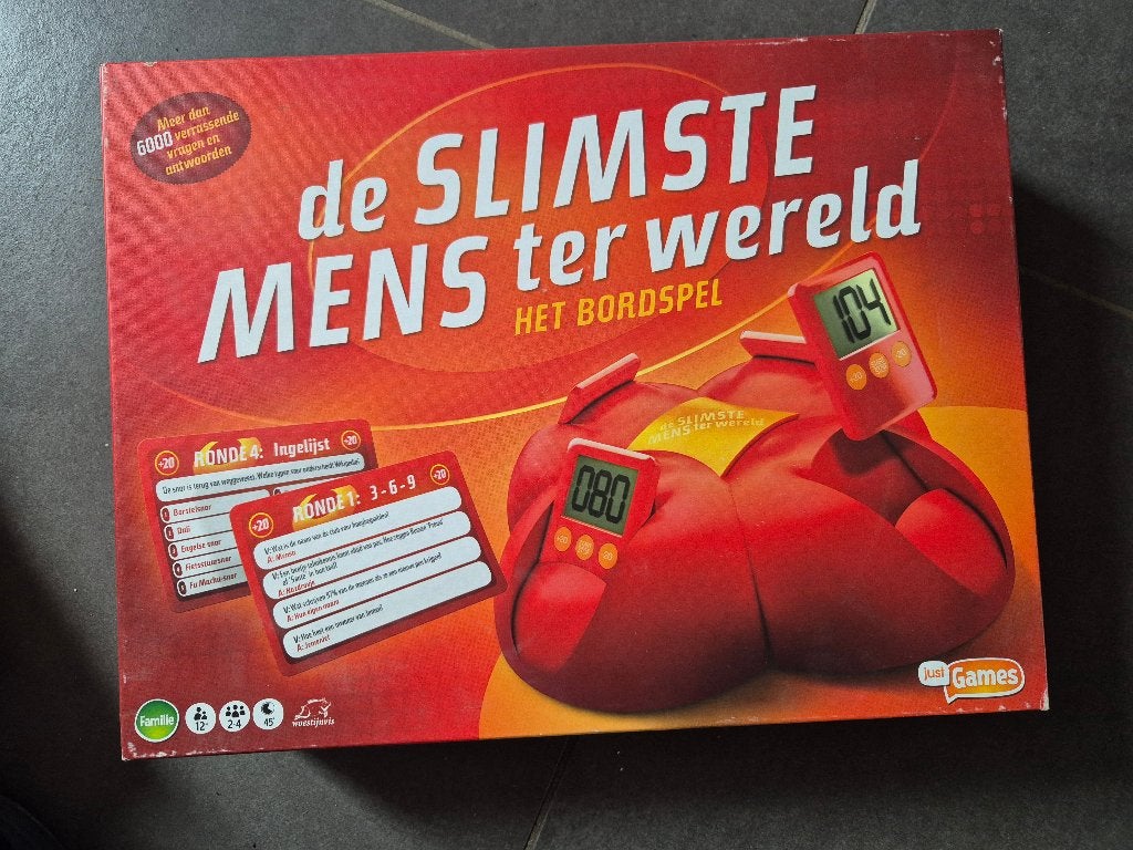 De Slimste Mens ter Wereld - Het Bordspel (Just Games), Trois ou quatre joueurs, Enlèvement, Comme neuf