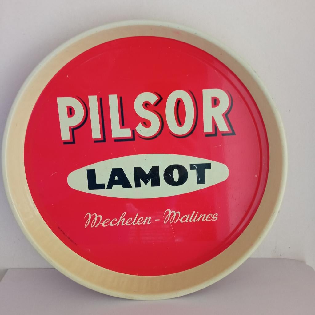 plateau LAMOT PILSOR, Collections, Enlèvement ou Envoi, Utilisé, Panneau, Plaque ou Plaquette publicitaire, Autres marques