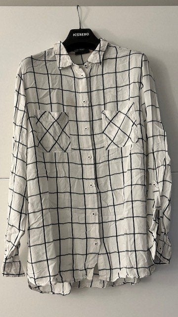 Yessica witte blouse met zwarte strepen en lange mouwen, Kleding | Dames, Blouses en Tunieken, Maat 42/44 (L), Ophalen of Verzenden