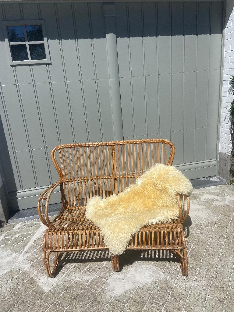 Rotan Rohe bamboe zetel vintage, Ophalen