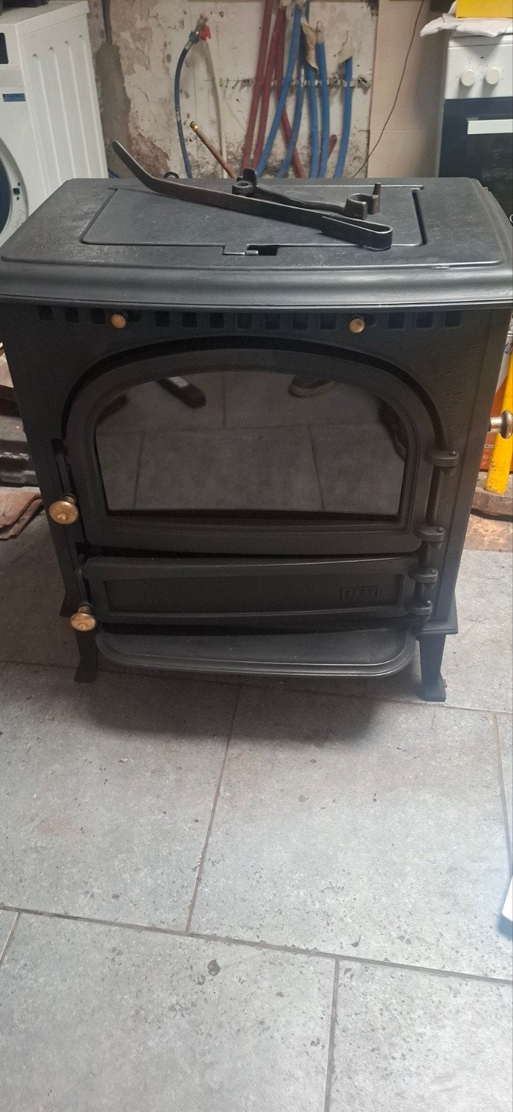 poêle SAEY 92 bois charbon. 12/14kw. 27 mois, Maison & Meubles, Poêle à charbon, Comme neuf, Enlèvement, Bois