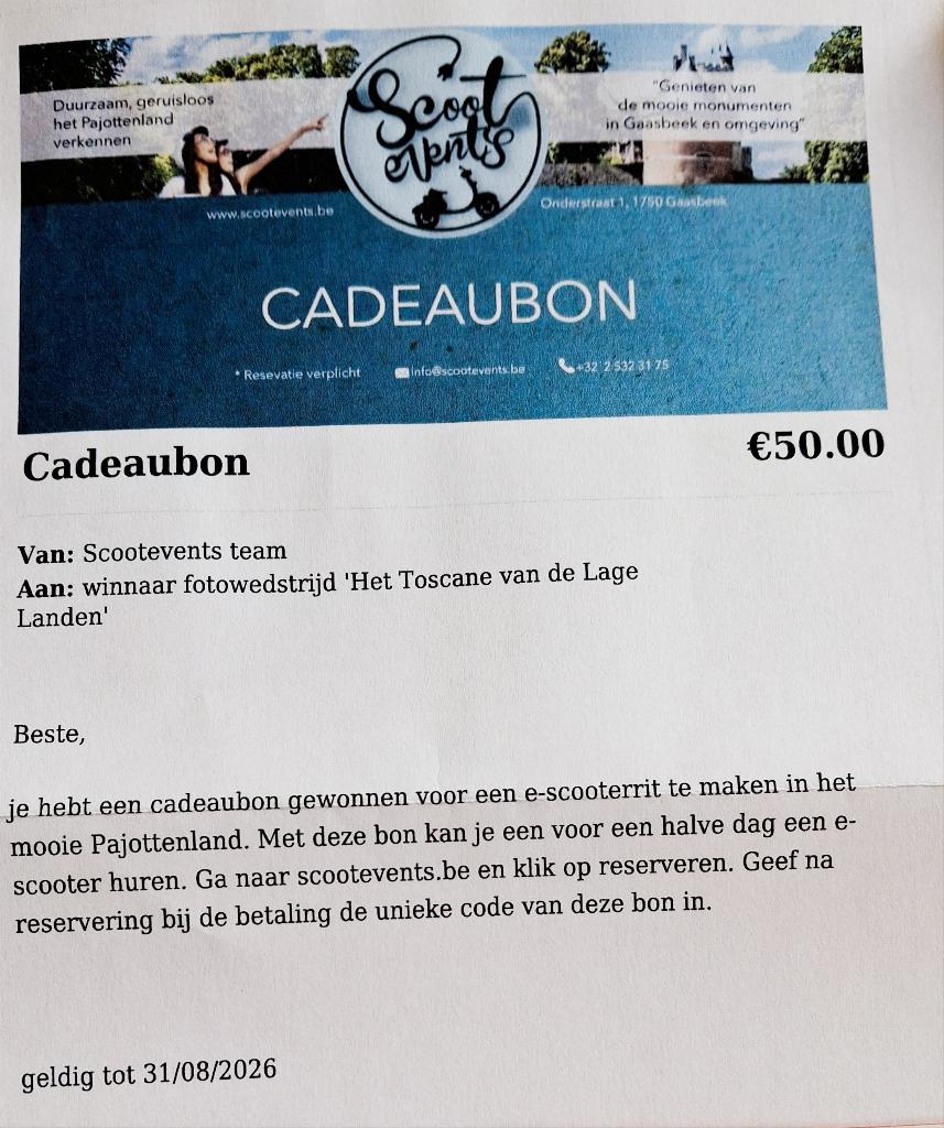 Location de scooters (demi-journée) à Gaasbeek, Enlèvement, Neuf