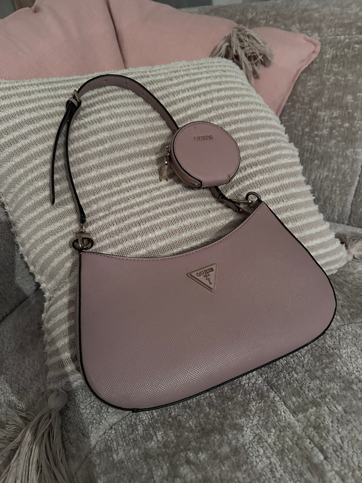 Handtas Guess, Ophalen, Zo goed als nieuw, Roze, Handtas