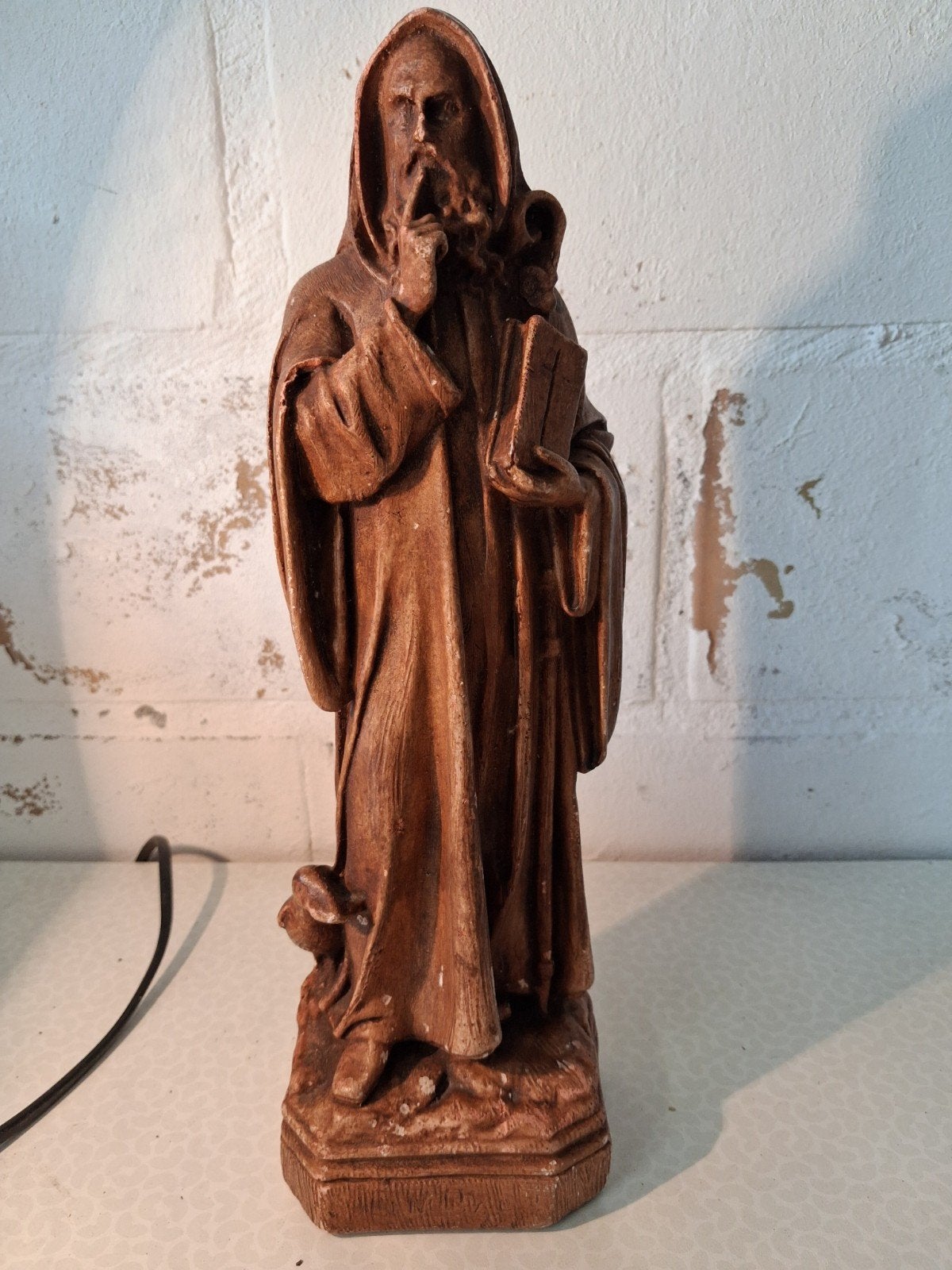 beeld kalk van H.benedictus van Nursia, Ophalen of Verzenden