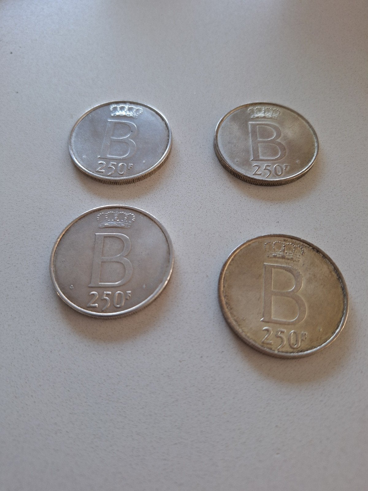 4 Belgische zilveren herdenkingsmunten 1976, Ophalen of Verzenden