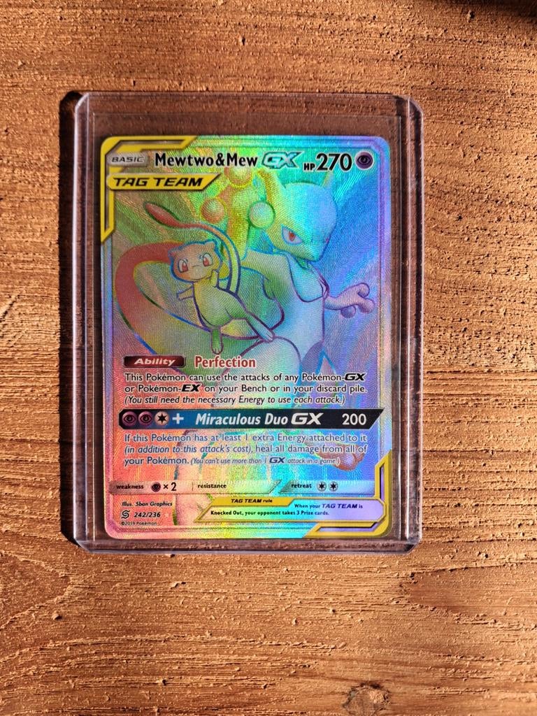 Mewtwo & Mew GX 242 | Pokemon Unified Minds |, Hobby en Vrije tijd, Verzamelkaartspellen | Pokémon, Ophalen of Verzenden
