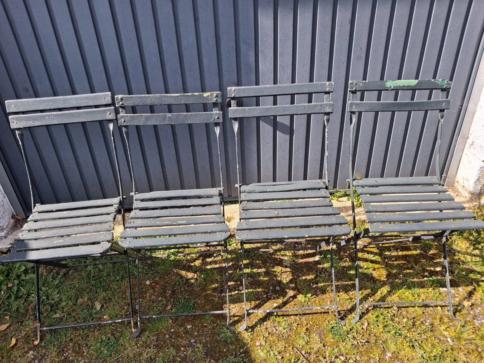 4 ancienne chaises a renover, Jardin & Terrasse, Enlèvement
