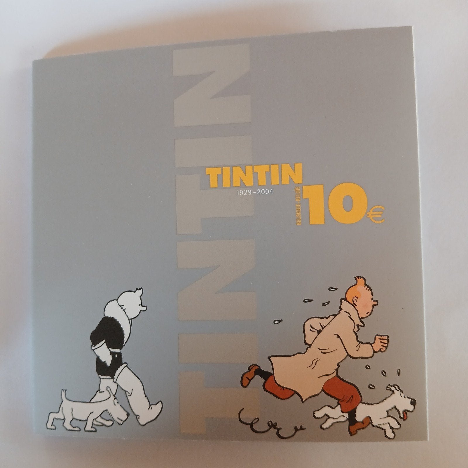 Tin Tin 10 euro zilver, Timbres & Monnaies, Monnaies | Belgique, Enlèvement, Étain, Argent