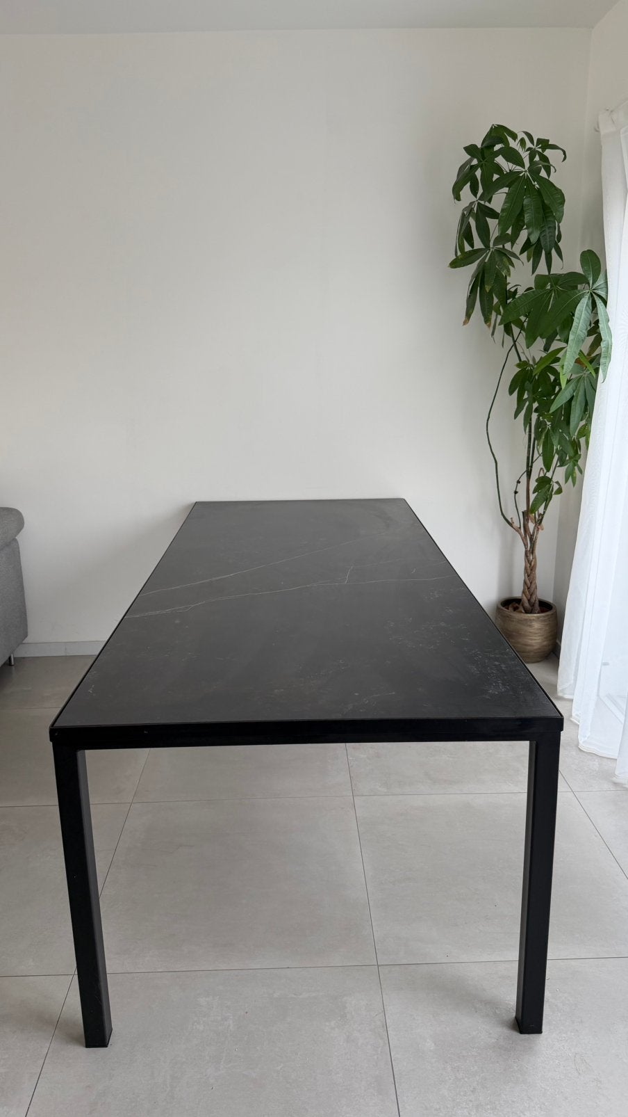 Zwarte tafel, Huis en Inrichting, Ophalen, Overige materialen, Gebruikt, 100 tot 150 cm