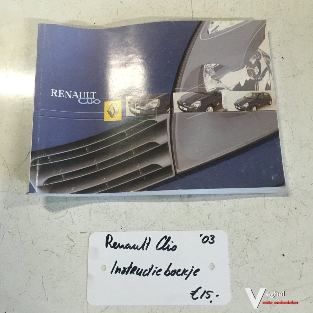 Renault Clio 2003 Instructieboekje, Ophalen of Verzenden