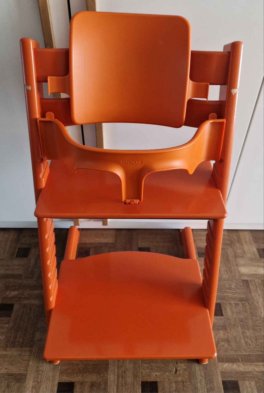 Stokke Tripp Trapp Oranje incl. babyset, Enlèvement, Utilisé, Chaise évolutive, Réducteur de chaise
